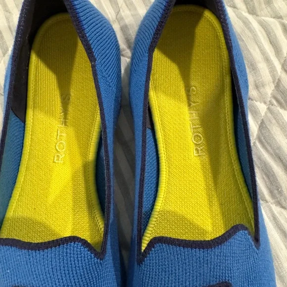 Rothy's Vibrant Blue and Navy Tassel Loafers - Picture 2 of 4
